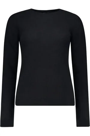 Roberto Collina Swetry, Kobieta, Czarny, M, Kaszmir, Luksusowy Czarny Sweter Aw 23