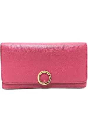 Bvlgari Pre-owned, Kobieta, Różowy, ONE SIZE, Skóra, Pre-owned skórzane portfele