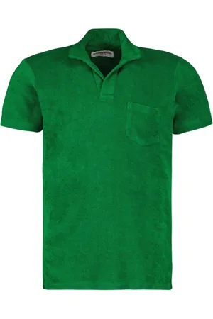 Orlebar Brown Koszulki, Mężczyzna, Zielony, L, Klasyczny Polo z Bawełny
