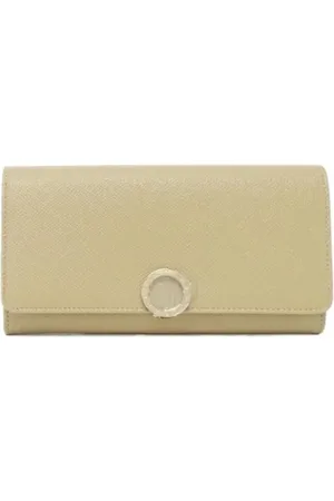 Bvlgari Pre-owned, Kobieta, Beżowy, ONE SIZE, Skóra, Pre-owned skórzane portfele