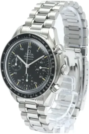 Omega Pre-owned, Mężczyzna, Czarny, ONE SIZE, Pre-owned Stainless Steel watches