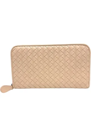 Bottega Veneta Pre-owned, Mężczyzna, Beżowy, ONE SIZE, Skóra, Pre-owned skórzane portfele