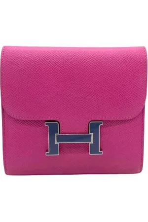 Hermès Pre-owned, Kobieta, Różowy, ONE SIZE, Skóra, Pre-owned skórzane portfele