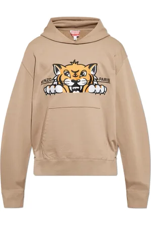 Kenzo Bluzy, Mężczyzna, Beżowy, S, Bawełna, Hoodie
