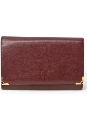 Cartier Pre-owned, Kobieta, Czerwony, ONE SIZE, Skóra, Pre-owned skórzane portfele