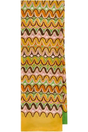 Maliparmi Akcesoria, Kobieta, Wielobarwność, ONE SIZE, Jedwabna Kolekcja Print Szalik