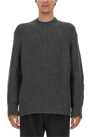 Alexander McQueen Swetry, Mężczyzna, Czarny, S, Oversize Wełniany Sweter Wyprodukowany we Włoszech