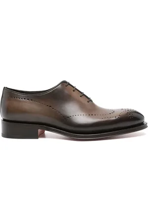 santoni Buty, Mężczyzna, brązowy, 42 1/2 EU, Klasyczne Buty Oxford z Czarną Skórą