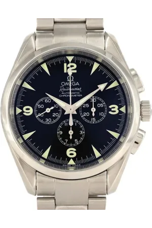 Omega Pre-owned, Mężczyzna, Czarny, ONE SIZE, Pre-owned Stainless Steel watches