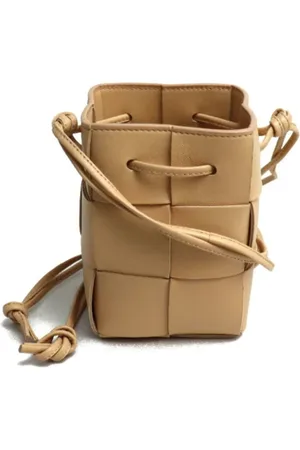Bottega Veneta Pre-owned, Kobieta, Beżowy, ONE SIZE, Skóra, Pre-owned skórzane torby na ramię