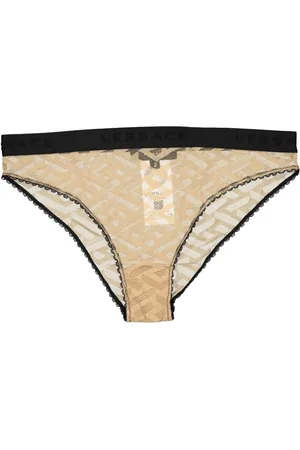 VERSACE Bielizna, Kobieta, Beżowy, S, Sukienka z wzorem Greca