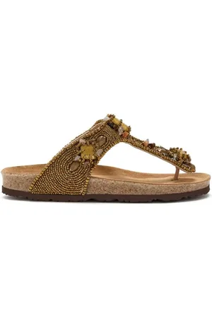 Maliparmi Buty, Kobieta, Żółty, 41 EU, Glamour Szkło Perły Haft Buty
