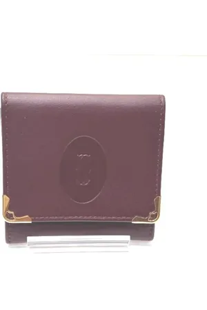 Cartier Pre-owned, Kobieta, Czerwony, ONE SIZE, Skóra, Pre-owned skórzane portfele