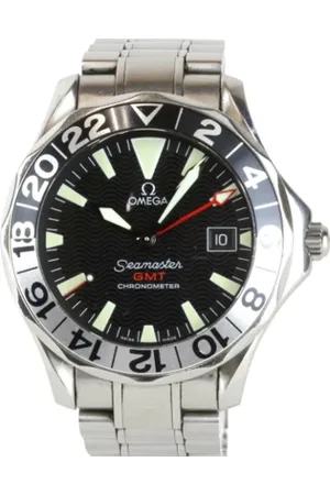 Omega Pre-owned, Mężczyzna, Czarny, ONE SIZE, Pre-owned Stainless Steel watches