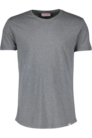 Orlebar Brown Koszulki, Mężczyzna, Szary, S, T-shirt z okrągłym dekoltem i krótkim rękawem z bawełny