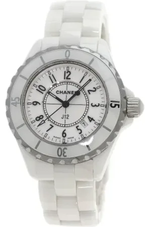 CHANEL Pre-owned, Kobieta, Biały, ONE SIZE, Len, Pre-owned Metal watches