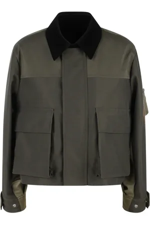 SACAI Kurtki, Kobieta, Zielony, M, Nylon, Aksamitna Kamizelka Nylonowa