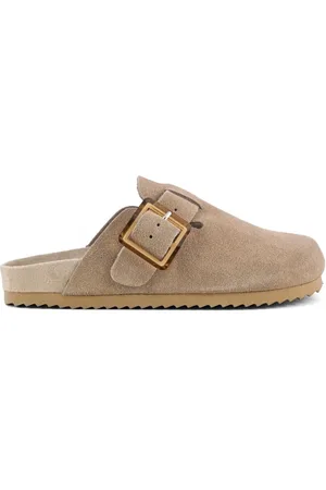 Colors of California Buty, Kobieta, Beżowy, 37 EU, Zamsz, Sabot z klamrą zamszowa - Tan