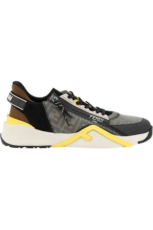 Fendi Buty, Mężczyzna, Czarny, 39 EU, Flow Skórzane Sneakersy