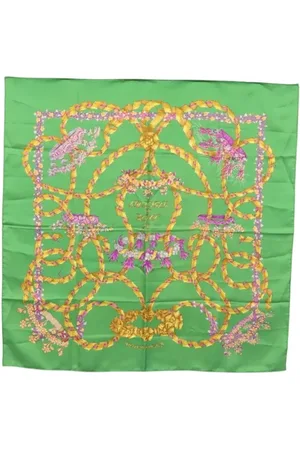 Hermès Pre-owned, Kobieta, Zielony, ONE SIZE, Pre-owned Silk scarves