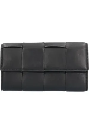 Bottega Veneta Pre-owned, Kobieta, Czarny, ONE SIZE, Skóra, Pre-owned skórzane portfele