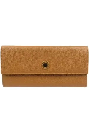 Bvlgari Pre-owned, Mężczyzna, brązowy, ONE SIZE, Skóra, Pre-owned skórzane portfele
