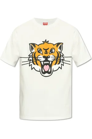 Kenzo Koszulki, Mężczyzna, Biały, L, Bawełna, T-shirt z nadrukiem