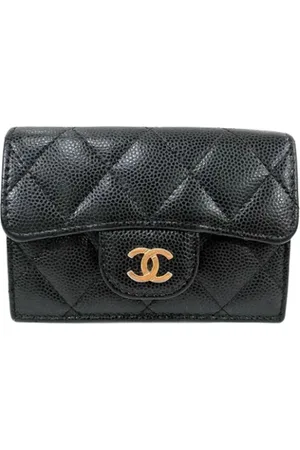 CHANEL Pre-owned, Kobieta, Czarny, ONE SIZE, Skóra, Pre-owned skórzane portfele