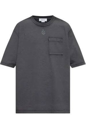 Alexander McQueen Koszulki, Mężczyzna, Szary, XS, T-shirt z logo