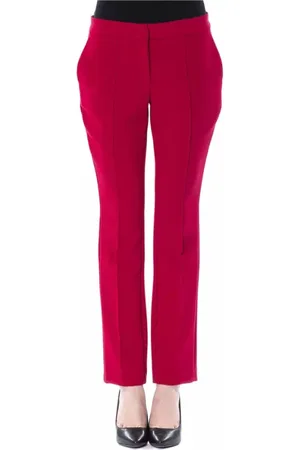 Byblos Spodnie, Kobieta, Czerwony, S, Fioletowe Spodnie Slim Fit Damskie