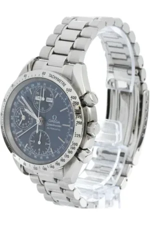 Omega Pre-owned, Mężczyzna, Niebieski, ONE SIZE, Pre-owned Stainless Steel watches