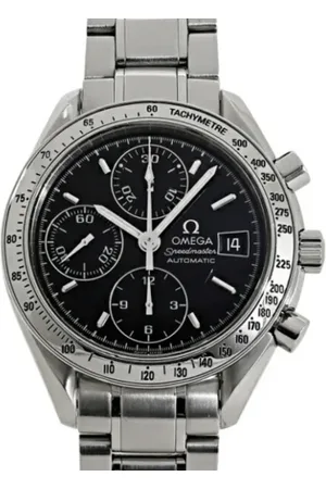 Omega Pre-owned, Mężczyzna, Czarny, ONE SIZE, Pre-owned Stainless Steel watches