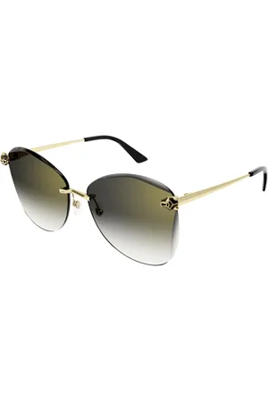 Cartier Akcesoria, unisex, Żółty, ONE SIZE, Eleganckie okulary przeciwsłoneczne dla stylowego wyglądu