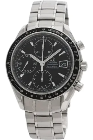 Omega Pre-owned, Mężczyzna, Czarny, ONE SIZE, Pre-owned Stainless Steel watches