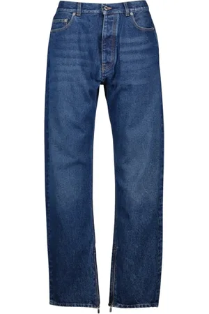 OFF-WHITE Jeansy, Mężczyzna, Niebieski, W30, Denim, Skate Straight Leg Denim Jeansy