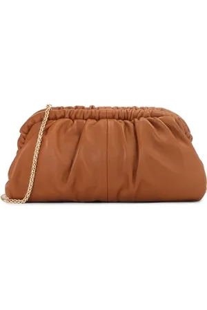 Kazar Torebki, Kobieta, brązowy, ONE SIZE, Wrinkle clutch z sztywną ramą