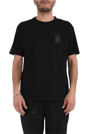 Mauro Grifoni Koszulki, Mężczyzna, Czarny, M, Bawełniany T-shirt z okrągłym dekoltem