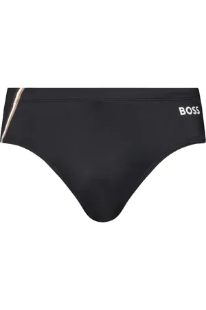 HUGO BOSS Stroje kąpielowe, Mężczyzna, Czarny, 2XL, Elastyczne Slipy z Logo