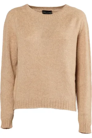 Roberto Collina Swetry, Kobieta, brązowy, L, Nylon, Brązowy Sweter Marrone Aw 23