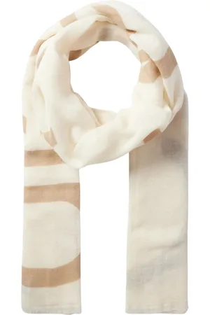 Calvin Klein Akcesoria, Kobieta, Beżowy, ONE SIZE, Bawełna, Odważny Logo Bawełna Konopny Szal