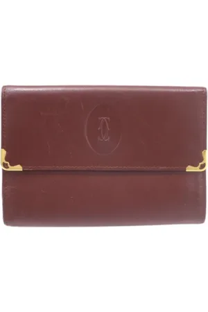 Cartier Pre-owned, Kobieta, brązowy, ONE SIZE, Skóra, Pre-owned skórzane portfele