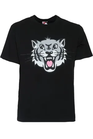 Kenzo Koszulki, Mężczyzna, Czarny, XL, Happy Tiger T-shirt Noir Ss 25
