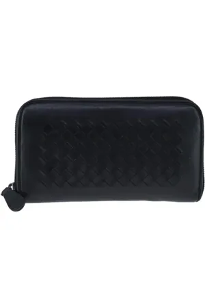 Bottega Veneta Pre-owned, Kobieta, Czarny, ONE SIZE, Skóra, Pre-owned skórzane portfele