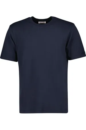 Orlebar Brown Koszulki, Mężczyzna, Niebieski, M, Granatowy Bawełniany T-shirt z Okrągłym Dekoltem