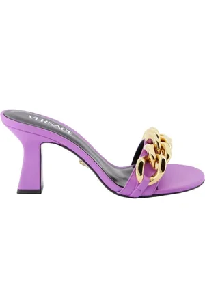 VERSACE Buty, Kobieta, Fioletowy, 37 EU, Mulesy z łańcuchem dla kobiet
