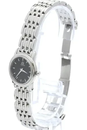 Omega Pre-owned, Kobieta, Czarny, ONE SIZE, Pre-owned Glass watches