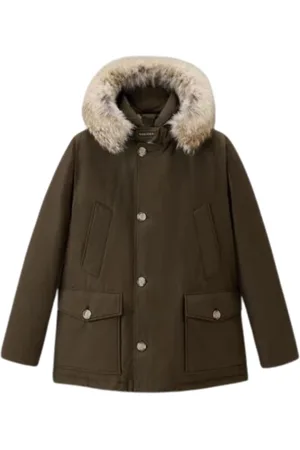Woolrich Kurtki, Mężczyzna, brązowy, S, Ciemnozielona Parka Kurtka Aw 23