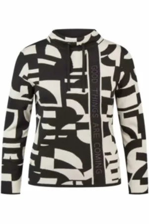 Rabe Bluzy, Kobieta, Czarny, M, Len, Stylowe bluzy z kapturem kolekcja