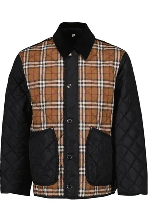 Burberry Kurtki, Mężczyzna, Wielobarwność, M, Klasyczna Kurtka Pikowana w Kratę Vintage