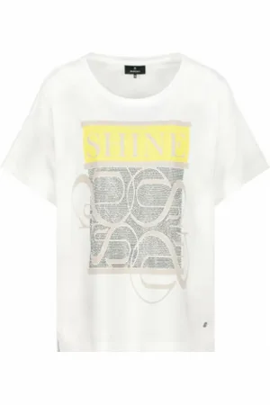 monari Koszulki, Kobieta, Biały, L, T-shirt - Stylowy model